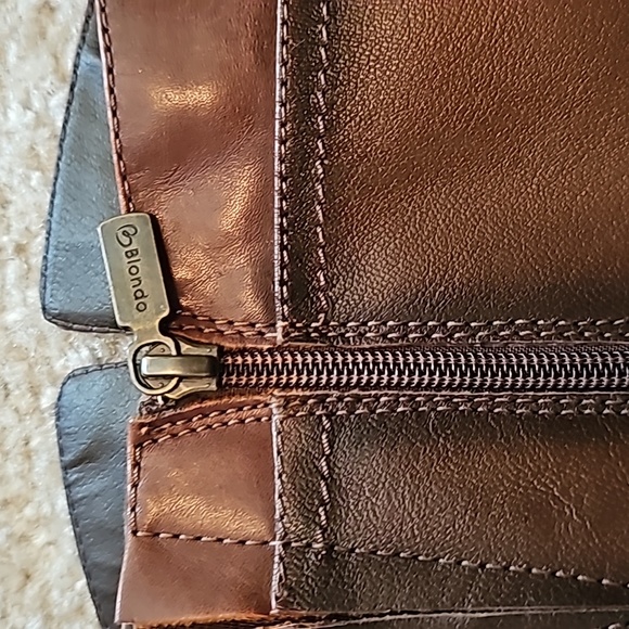 Blondo brown leather aqua protect felt lined boots size 8.5 euc - Picture 5 of 6